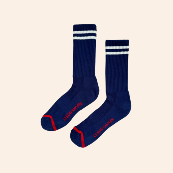 Extended Boyfriend Socks - Navy